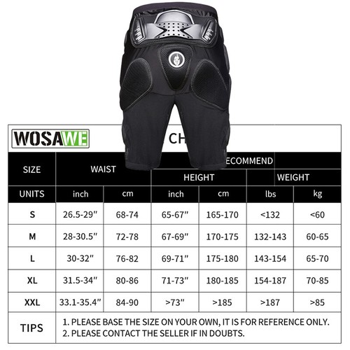 WOSAWE Motocross Bicycle Racing Adults Protection Shorts Steel Knee Elbow Pads - Picture 2 of 16