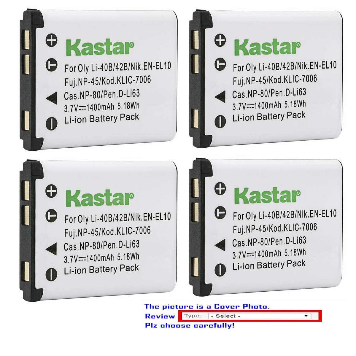 その他 TH-47 Kastar Replacement Battery for Pentax D-Li63 D-Li108