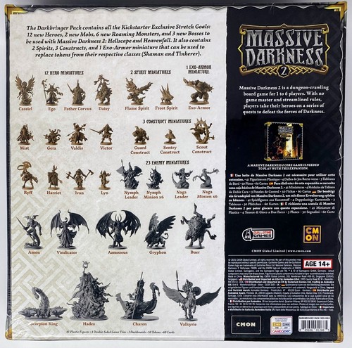 CMON Massive Darkness 2: Darkbringer Pack & Kickstarter Upgrade Pack NEW SEALED - Picture 4 of 15