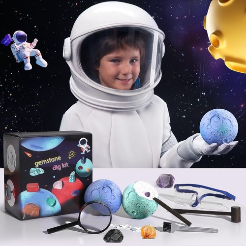 Gemstone Dig Kit, Solar System Space Toys, Find 15 Real Gemstones+crystals - Picture 2 of 10