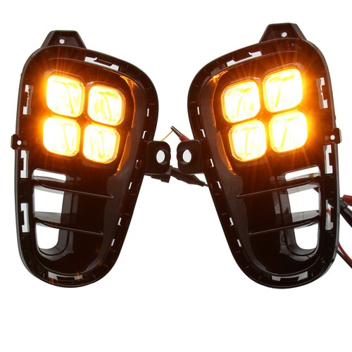 New DRL Daytime Running Light Front Fog Lamps w/ Turn Signal For KIA Rio 18-20 - Picture 4 of 7