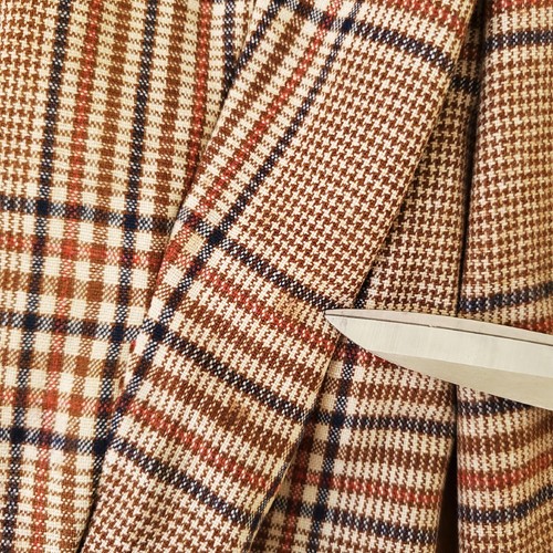 Vintage Chester Barrie Brown Red & Blue Glen Plaid 100% Wool Sports Coat 42R - Picture 24 of 24