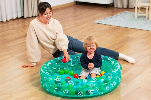 Planschbecken Swimming Pool Kinderpool mit Spielbällen Aufblasbar Ø 91 x 20 cm - Bild 3 von 11