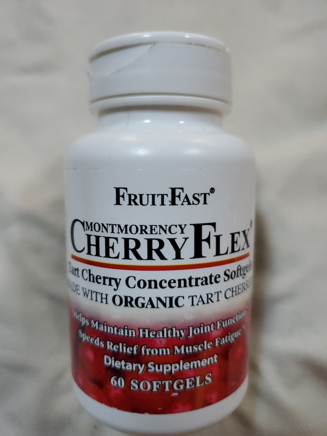 CherryFlex Softgels from FruitFast, made with Organic Montmorency Tart