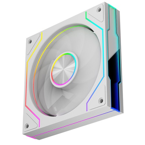 12cm Computer Chassis Fan ARGB 4 Pin PWM Quiet Cooling Fan (White Positive) - Photo 11/11