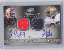 2010 Exquisite Arrelious Benn Golden Tate RC Dual Jersey Auto #22/25