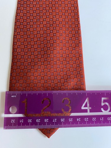 CAMPIA MODA Handmade 100% Silk Tie Mens  Red Blue Necktie 60” X4” - Picture 4 of 5