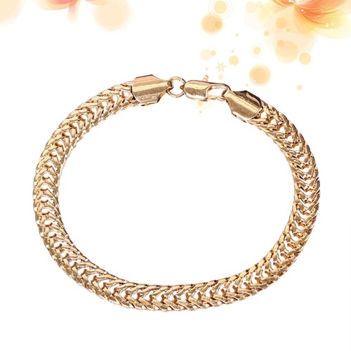 Golden Bracelet Hand Jewelry for Women Simple Bracelets Miss Gift - Picture 4 of 12