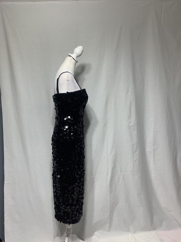 Dress The Population Sz Small Black Sleeveless Sequin Cocktail Dress - Picture 7 of 7