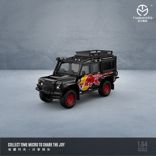 LAND ROVER DEFENDER REDBULL RED BULL WITH TRAILER 1/64 DIECAST BY TIME MICRO TM - Picture 6 of 6