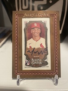 2024 Topps Allen & Ginter Baseball Masyn Winn #MA-MW RC Rookie Auto Mini Framed
