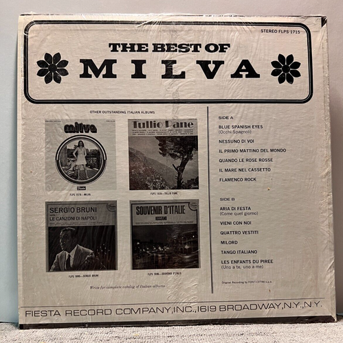 A61 Milva: The Best Of Milva, 1968 Fiesta Records FLPS-1715 - Italian Chanson LP - Picture 2 of 5