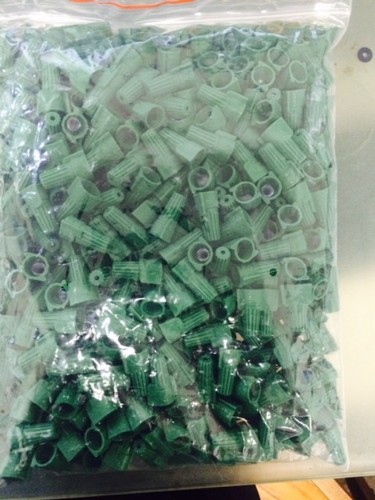 (5000 pc) Green Double Winged Grounding Wire Connectors Ground TWIST ON - Picture 3 of 6