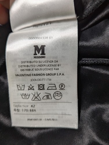 Vestido Vaina M MISSONI Gradiente Cosido Abanico Talla 42/8 EE. UU. - Imagen 12 de 14