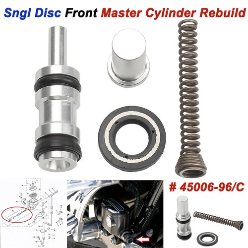 Kit de reconstrucción de cilindro maestro de freno delantero 45006-96/C Harley 96-17 Sngl Disc - Imagen 1 de 13