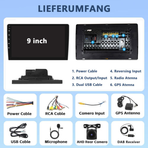 DAB+ Android 13 Autoradio Für Seat Altea 2004-2015 Carplay GPS Nav FM RDS Kamera - Bild 8 von 15