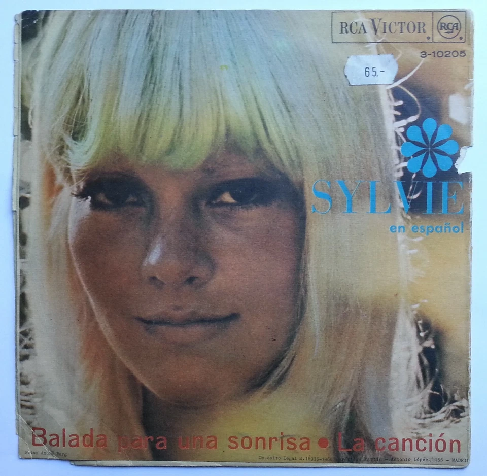 SYLVIE VARTAN SINGS IN SPANISH 1966 UNIQ PS! UNIQ MATRIX ERROR RARE SPAIN PRESS! - Image 3 of 4