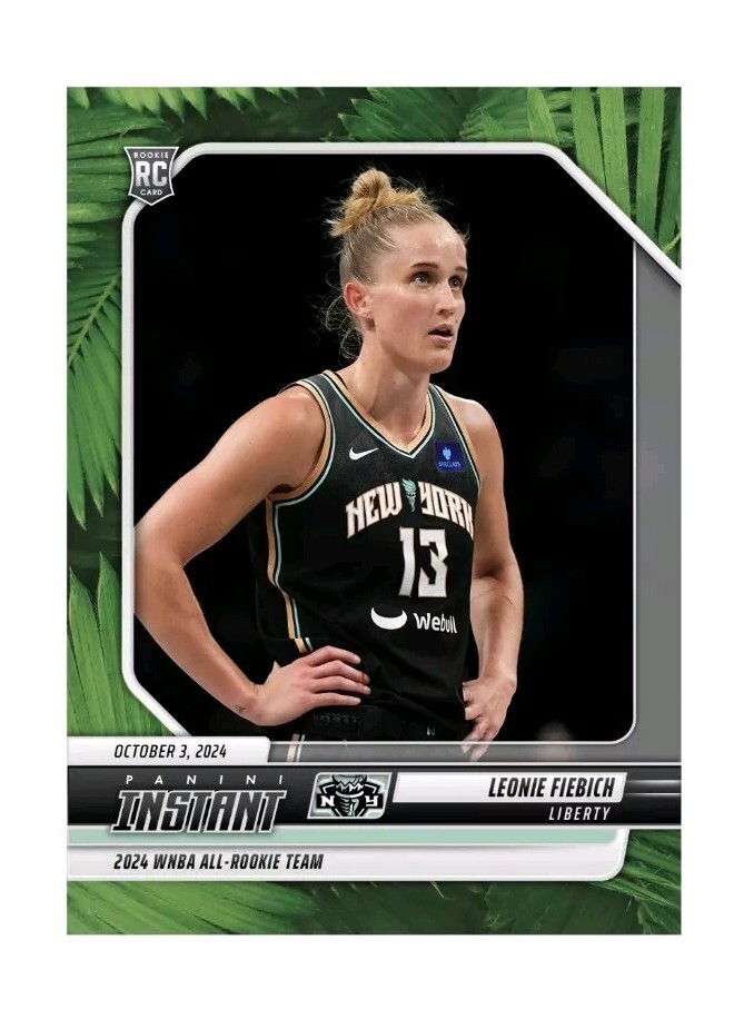 2024 Panini Instant WNBA #251 Leonie Fiebich RC Jungle /25 PRESALE Rookie