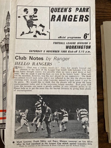 Workington HOME AWAY programmes League & Cup 1960s 1970s 1980s 1990s FREE POST - Picture 10 of 229