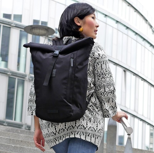 Bomence Rolltop Rucksack für Damen und Herren - B-Ware recyceltes Material rPET - Bild 6 von 11
