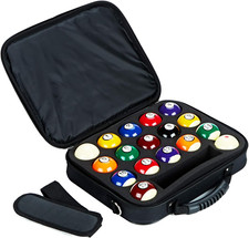Pool Balls Carrying Case, Nylon Travel Holder for One Set of Billiard Balls