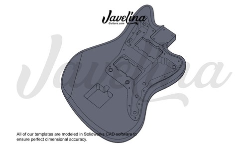 Jazzmaster Router Template Set mit Hals und Schlagbrett CNC Gitarrenbauer Werkzeuge 1/2" MDF - Bild 12 von 12