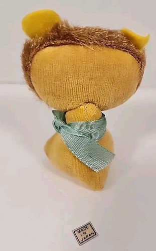MINI animali da sogno vintage anni 60? Kamar? Velluto farcito LEONE oro 3” ecc Giappone - Foto 3 di 5