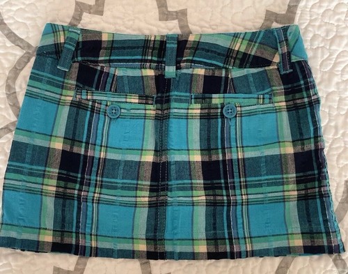 Limited Too Y2K Blue Plaid Skirt (w/ Shorts Underneath) Girls Size 6 - Picture 4 of 7
