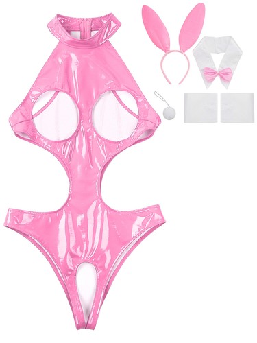 Lencería para mujer Chemise Body look húmedo ropa de club nocturno Raves conjunto de disfraces hueco - Imagen 20 de 43