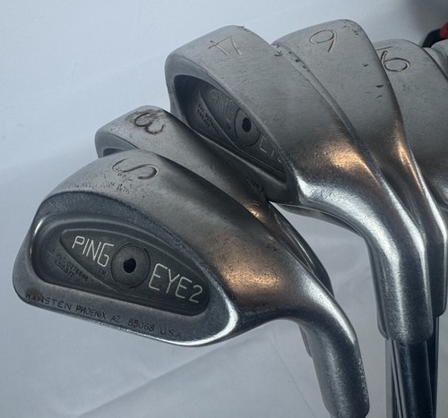 Ping Eye 2 Iron Set 3-9 SW Black Dot Karsten Stiff Steel Mens RH Original All GC - Picture 3 of 22