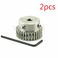 2pcs 1 Module Stainless Spur Gear 30 Teeth Bore 15mm Motor Gear Wheel With Steps