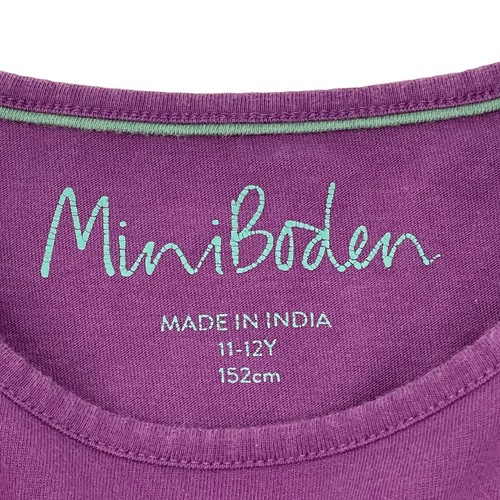Mini Boden Ballerina Cat & Mouse Long Sleeve Top Long Sleeve Purple Girls 11-12Y - Picture 3 of 9