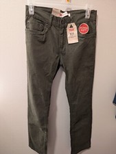 Levi's Boys 511 Slim Fit Flex Stretch Jeans, Dk Olive Green Size 14 NWT