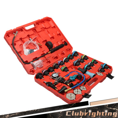 #ad Radiator Pump Pressure Leak Tester Detector Coolant System Test Tool Kit 33PCS $61.43