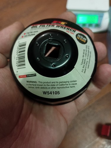 Performance Tool Oil Filter Wrench - Cap Type - 74/76mm - 15 Flutes - W54105 - Picture 3 of 5