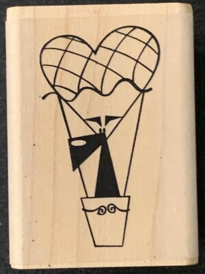 Balloon Cat Wooden Stamp Balloon Cat Wooden Stamp