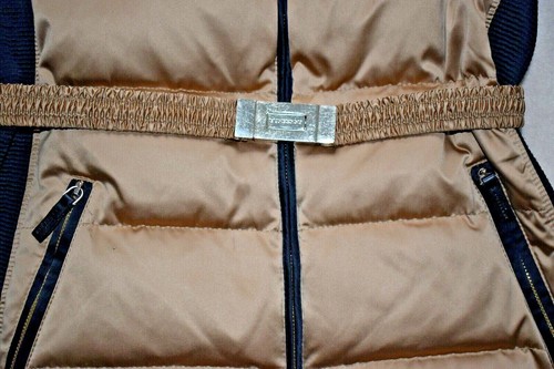 Burberry Rosegold Daunen gesteppt Reißverschluss durch Clip Taille Jacke Mantel Damen Small - Bild 4 von 12