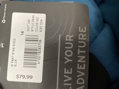 Pantaloni da trekking Eddie Bauer donna 14 neri foderati invernali fodera in morbido pile nuovi con etichette - Foto 5 di 11