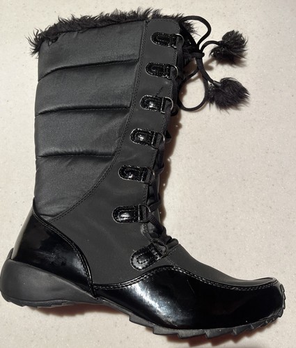 SPORTO black Waterproof Fur Lined Boots Ladies 10M Bernice W/box - Picture 6 of 13