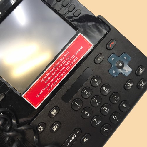 Lot de 5 téléphones professionnels Cisco VoIP visioconférence CP-9971 IP noir - Photo 7/22