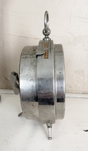 Antique 1918-1935 ?Westclox BIG BEN Alarm Clock Model-1 Nickel Black Dial Works - Picture 4 of 7