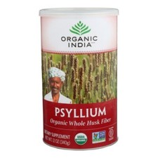 Organic Whole Husk Psyllium  Organic, 12 Oz By Organic India