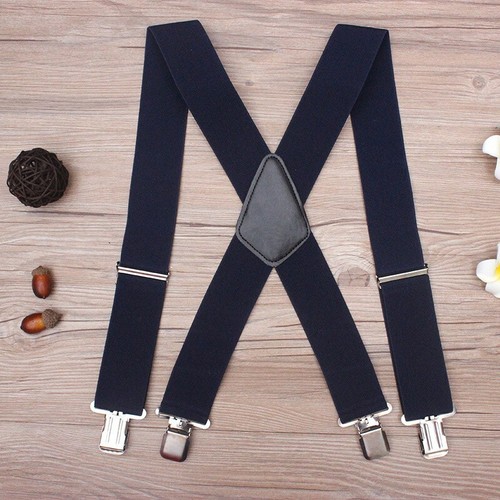 Mens Braces With Heavy Duty Metal Clip 50mm Wide Suspender Trouser Suspender UK - Picture 3 of 12