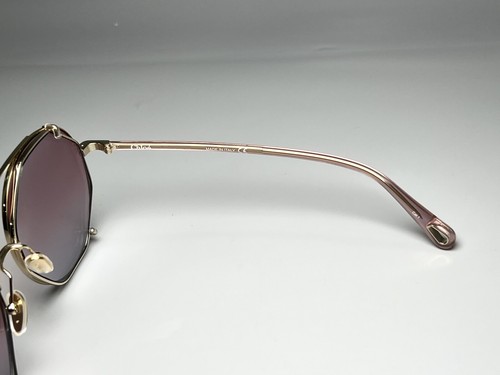 Nuevas Gafas de Sol Chloe Mujer CH0041S 004 Metal Dorado Habana Rosa 57-145 Italia - Imagen 6 de 18