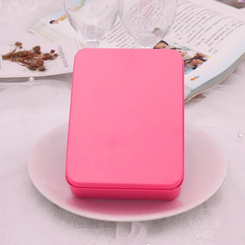 Metal Rectangular Tin Box Empty Jewelry Case with Lid for Pill Candy Craft Cards - Picture 19 of 29