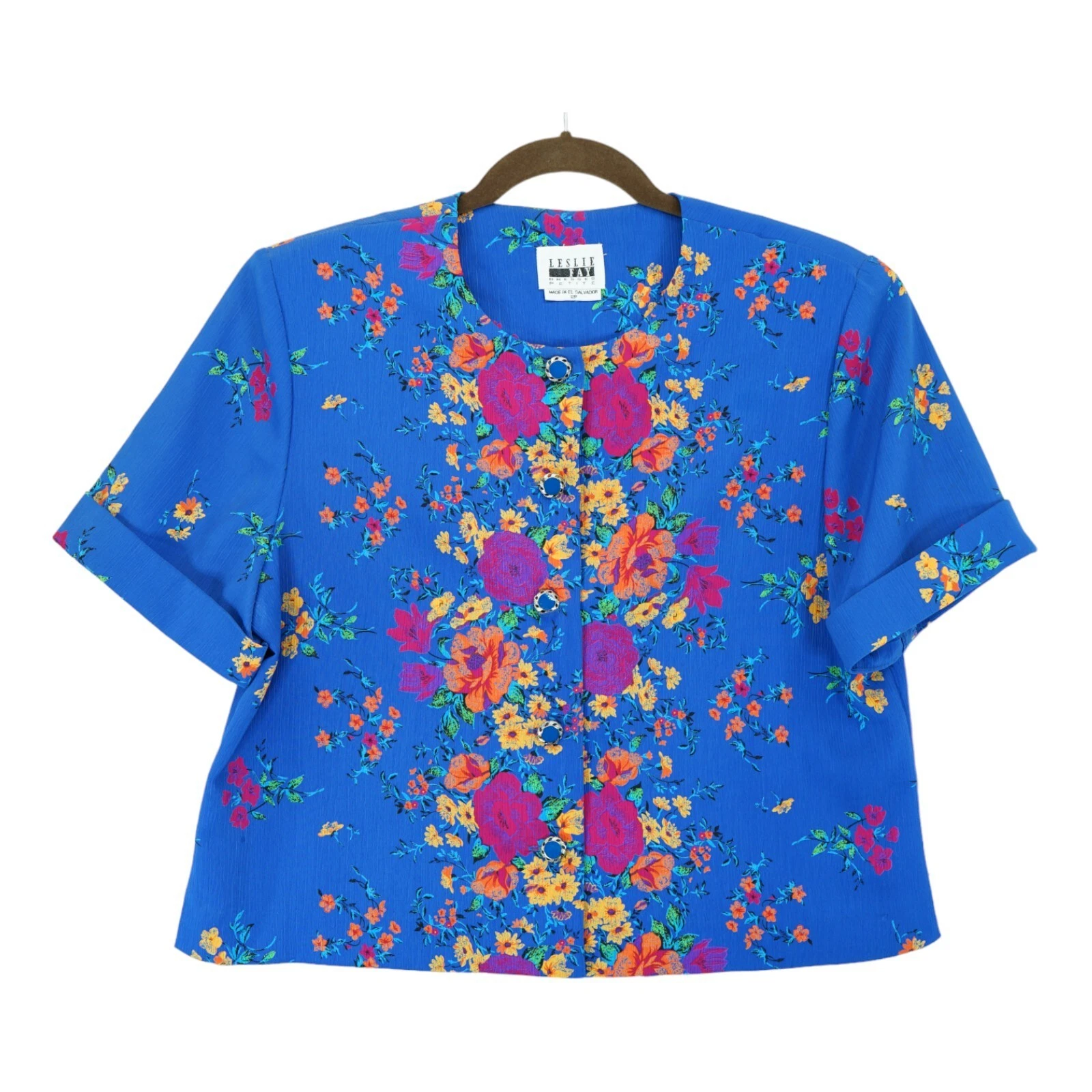 PALM ANGELS Set abiti floreali vintage Leslie Fay Petite blu taglia 12P 100% poliestere