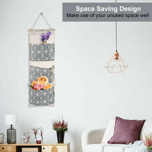 3 Pockets Wall Mounted Storage Bag Door Closet Hanging Storage Bag Toy Organizer - Picture 32 of 40