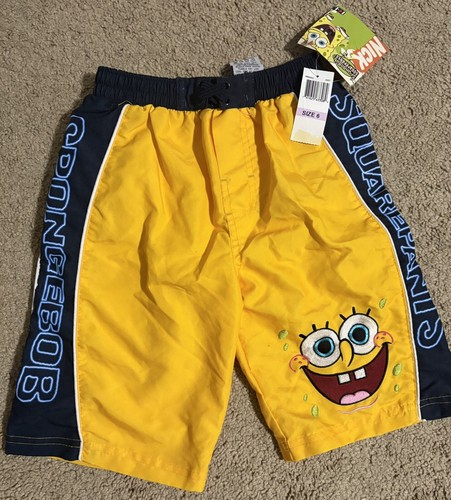 NWT SpongeBob Squarepants swim suit boys size 6 - Picture 1 of 3