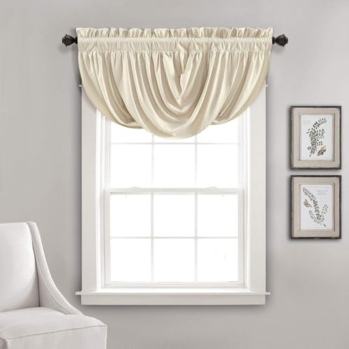 Lucia Elegant Waterfall Valance - Soft Polyester Curtain for Any Room 42"W x 18" - Picture 8 of 13