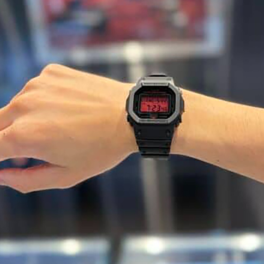 CASIO G-SHOCK DW-5600BBR-1JF BLACK AND BOLD RED Dial Square